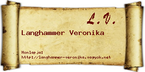 Langhammer Veronika névjegykártya